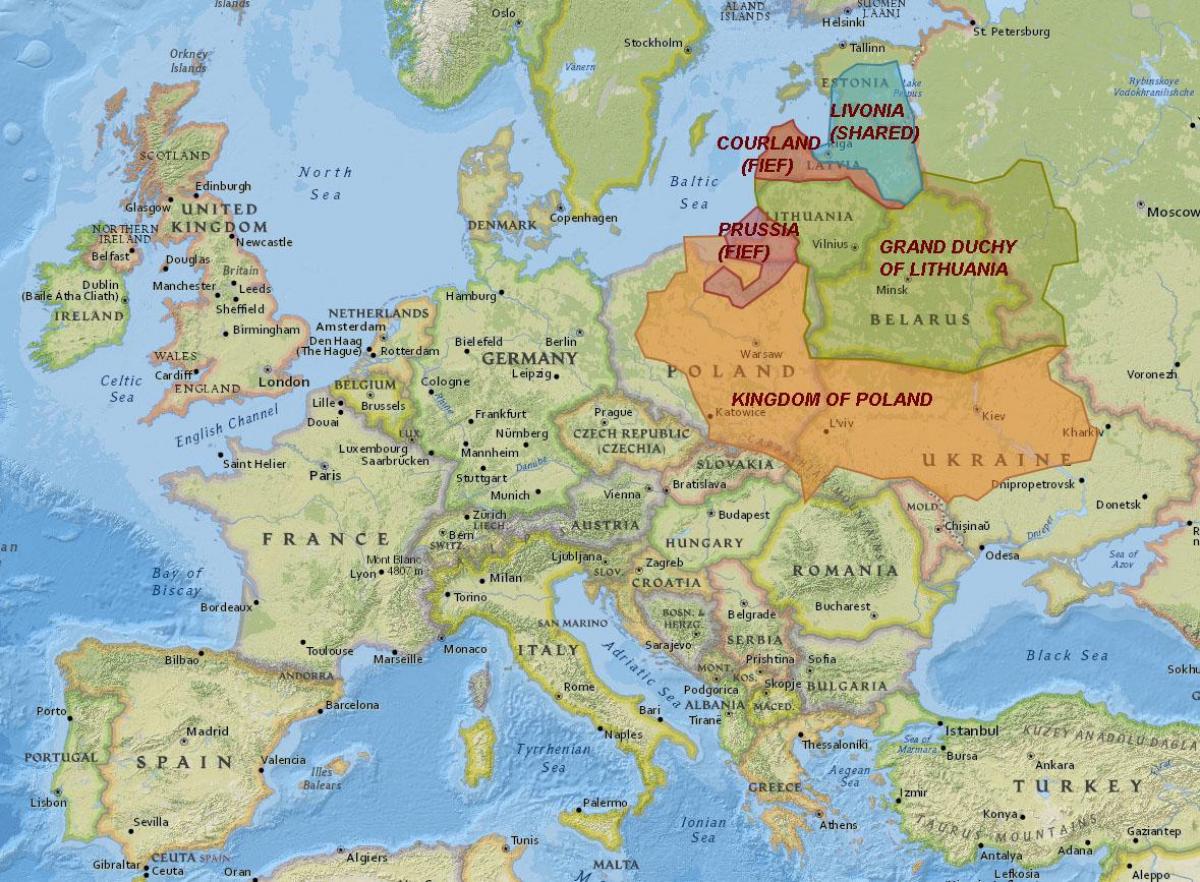 Karte von Litauen Geschichte