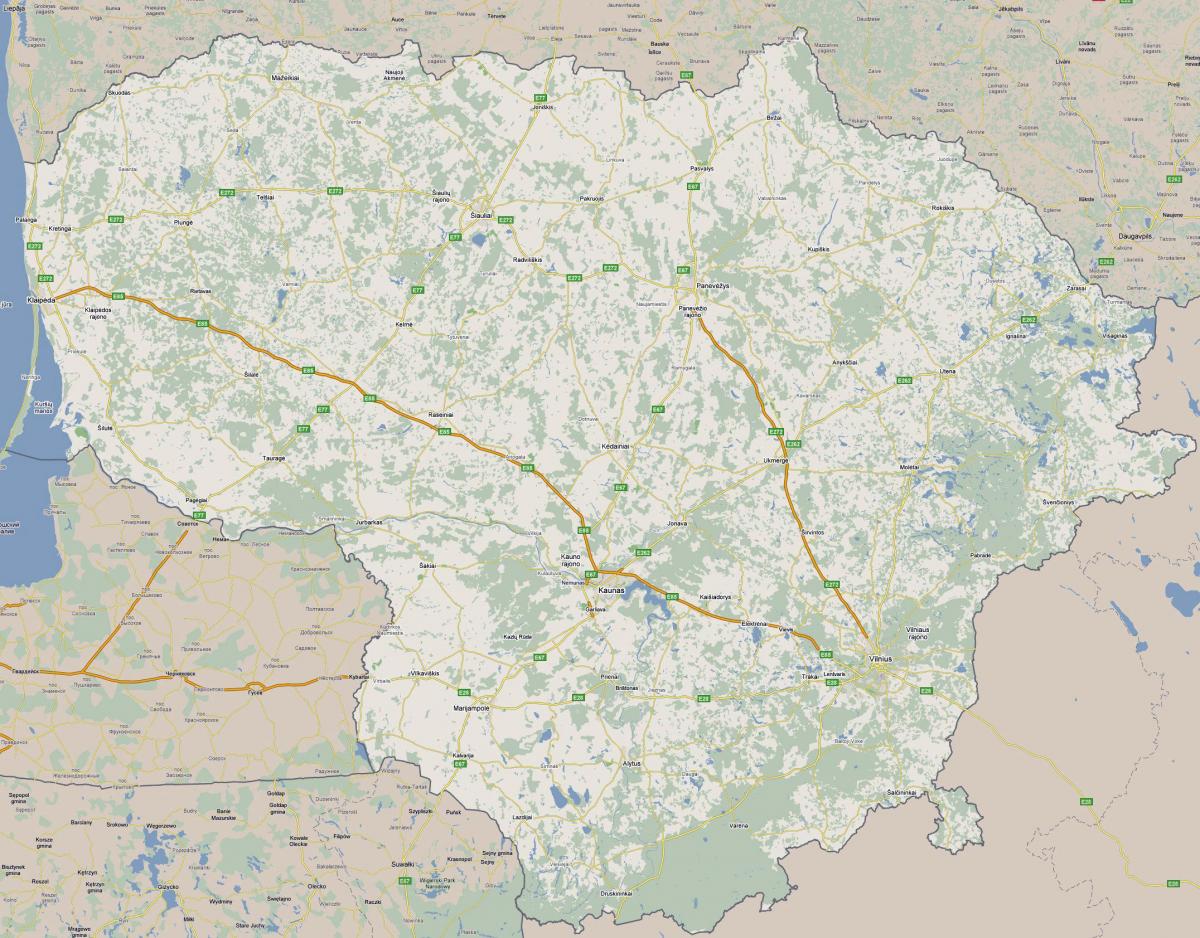 Karte von Litauen tourist 