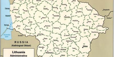 Karte von Karte von Litauen mit den Städten