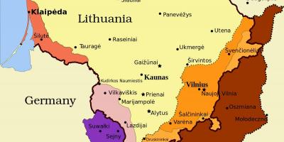 Karte von kaunas Litauen